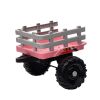 Ride on Tractor with Trailer,12V Battery Powered Electric Tractor Toy w/Remote Control,electric car for kids,Three speed adjustable,Power display, USB