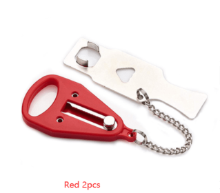 Door Lock (Option: Red 2pcs)